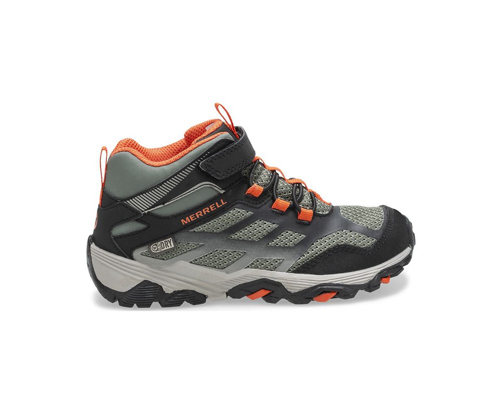 Tenis Criança - Merrell Moab Fst Mid A/C Waterproof - Verde Oliva - MEC689241